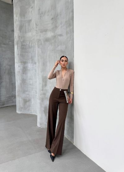 Yüksek Bel Straight Fit Palazzo Pantolon resmi